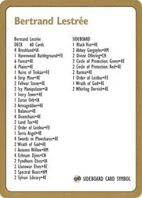 1996 Bertrand Lestree Decklist Card [World Championship Decks] 1