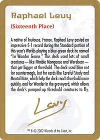 2002 Raphael Levy Biography Card [World Championship Decks] 1