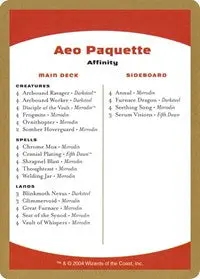 2004 Aeo Paquette Decklist Card [World Championship Decks] 1