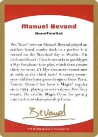 2004 Manuel Bevand Biography Card [World Championship Decks] 1