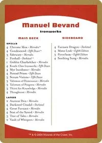 2004 Manuel Bevand Decklist Card [World Championship Decks] 1