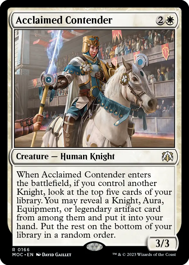 Acclaimed Contender [March Of The Machine Commander] 1