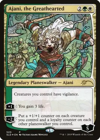 Ajani, The Greathearted (Stained Glass) [Secret Lair Drop Promos] 1