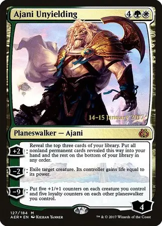 Ajani Unyielding [Aether Revolt Promos] 1