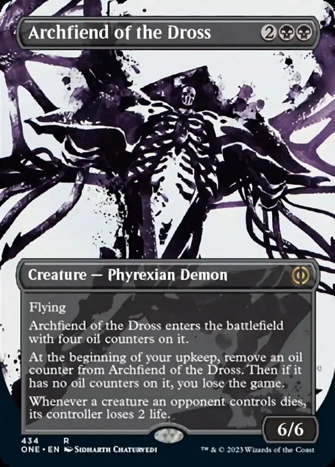 Archfiend Of The Dross (Borderless Ichor Step-And-Compleat Foil) [Phyrexia: All Will Be One] 1