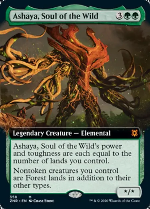 Ashaya, Soul Of The Wild (Extended Art) [Zendikar Rising] 1