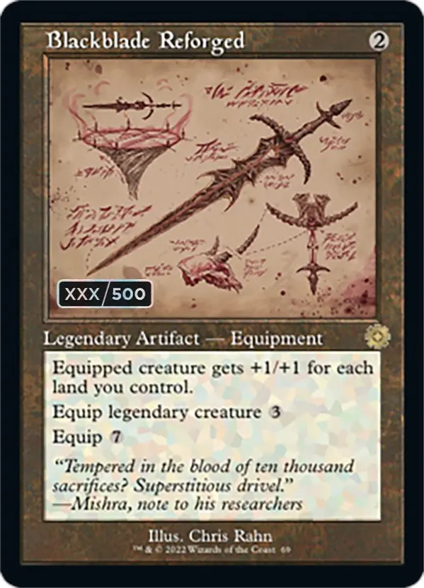 Blackblade Reforged (Retro Schematic) (Serial Numbered) [The Brothers' War Retro Artifacts] 1