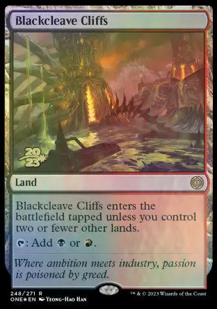 Blackcleave Cliffs [Phyrexia: All Will Be One Prerelease Promos] 1