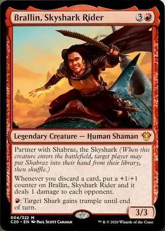 Brallin, Skyshark Rider [Commander 2020] 1