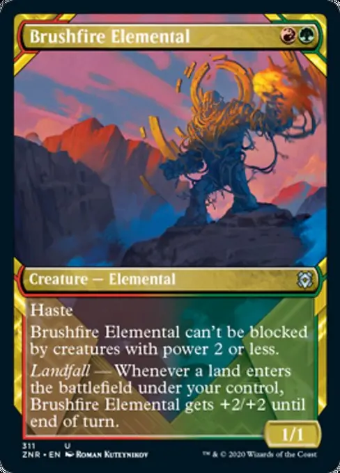 Brushfire Elemental (Showcase) [Zendikar Rising] 1