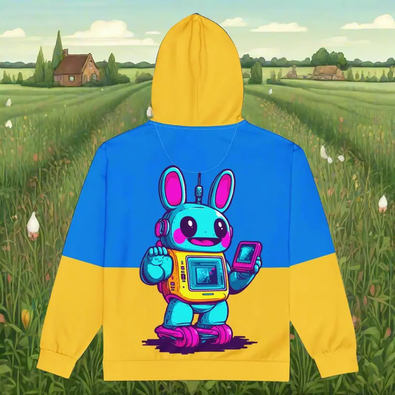 Bytebun The Tech Hopper - Unisex All-Over Print Zip Hoodie 1