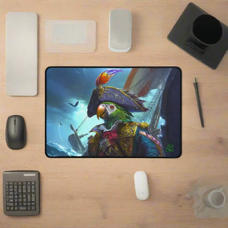 Captain Plume The Pirate Parrot – Desk Mat 1