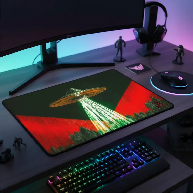 City Of Beams Desk Mat - Retro Nova Chronicles 1