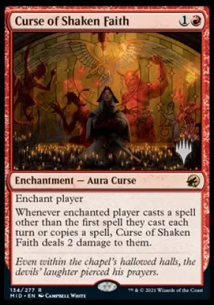 Curse Of Shaken Faith (Promo Pack) [Innistrad: Midnight Hunt Promos] 1