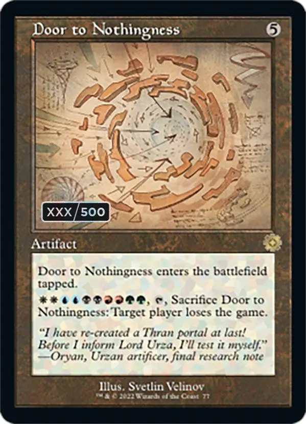 Door To Nothingness (Retro Schematic) (Serial Numbered) [The Brothers' War Retro Artifacts] 1