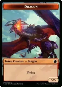 Dragon (002) // Zombie Double-Sided Token [Magic Game Night 2019] 1