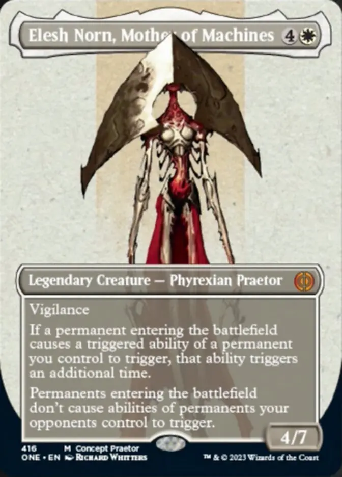 Elesh Norn, Mother Of Machines (Borderless Concept Preators) [Phyrexia: All Will Be One] 1