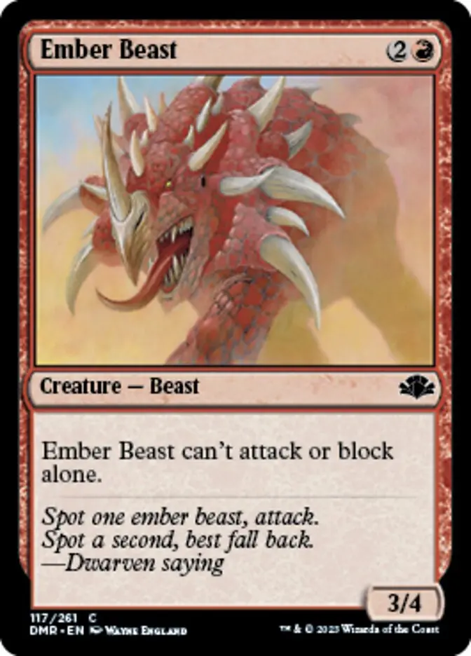 Ember Beast [Dominaria Remastered] 1