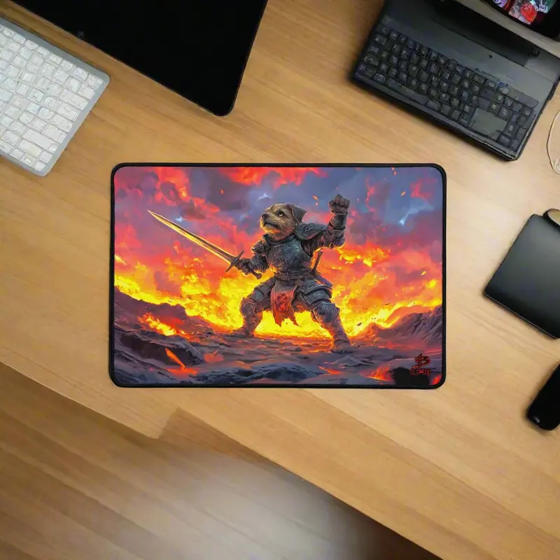 Emberpaw The Brave Desk Mat - Paws Of Legend 1