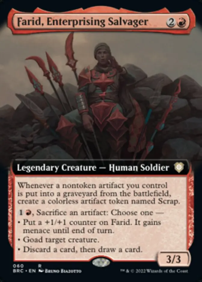 Farid, Enterprising Salvager (Extended Art) [The Brothers' War Commander] 1