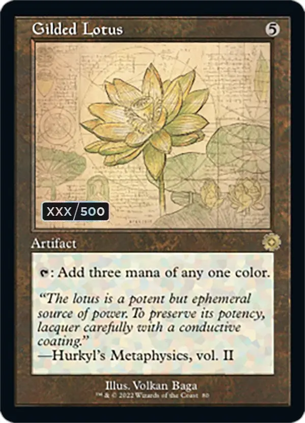 Gilded Lotus (Retro Schematic) (Serial Numbered) [The Brothers' War Retro Artifacts] 1