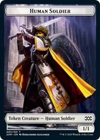 Human Soldier // Tuktuk The Returned Double-Sided Token [Double Masters] 1