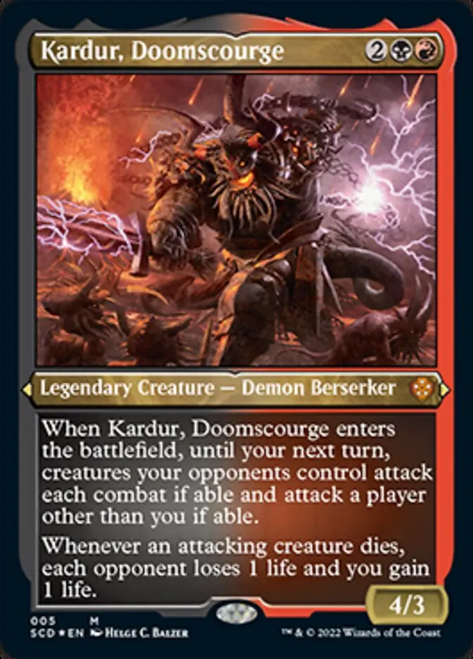 Kardur, Doomscourge (Foil Etched) [Starter Commander Decks] 1