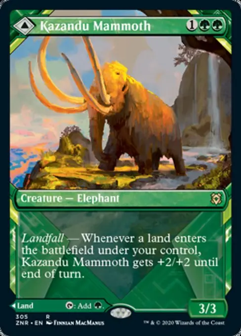 Kazandu Mammoth // Kazandu Valley (Showcase) [Zendikar Rising] 1
