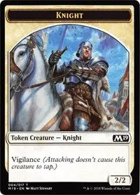 Knight // Zombie Double-Sided Token (Game Night) [Core Set 2019] 1