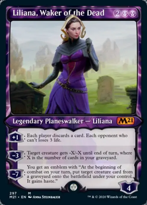 Liliana, Waker Of The Dead (Showcase) [Core Set 2021] 1