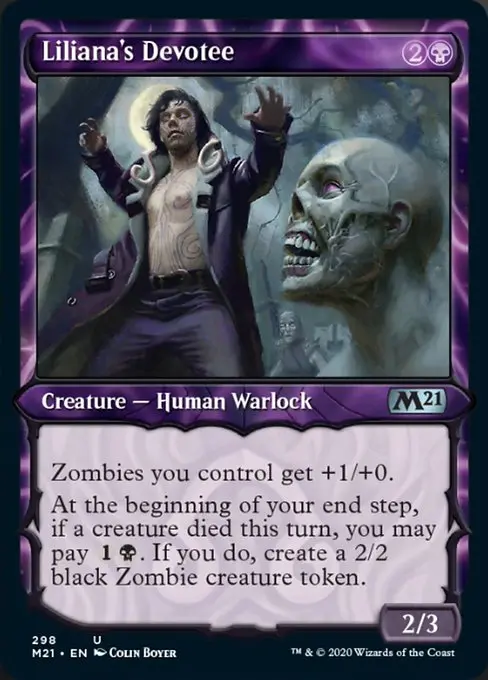 Liliana's Devotee (Showcase) [Core Set 2021] 1