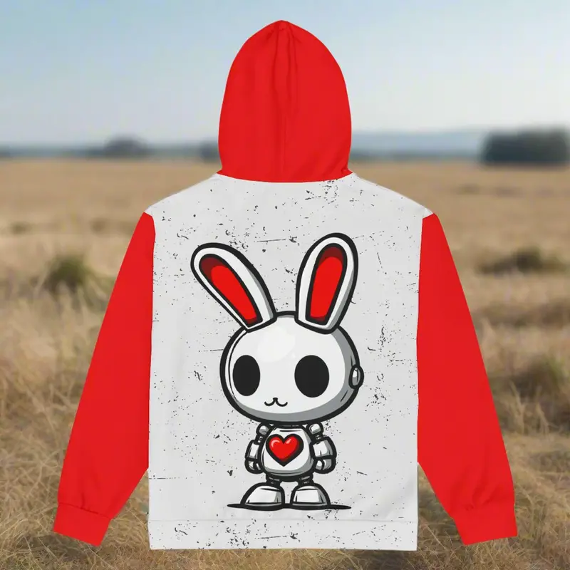 Lumi The Heartbot - Unisex All-Over Print Zip Hoodie 1