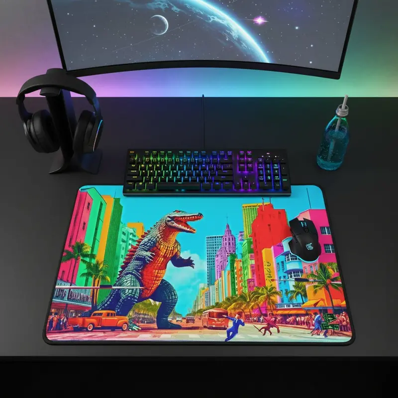 Miami Megasaur – Desk Mat 1