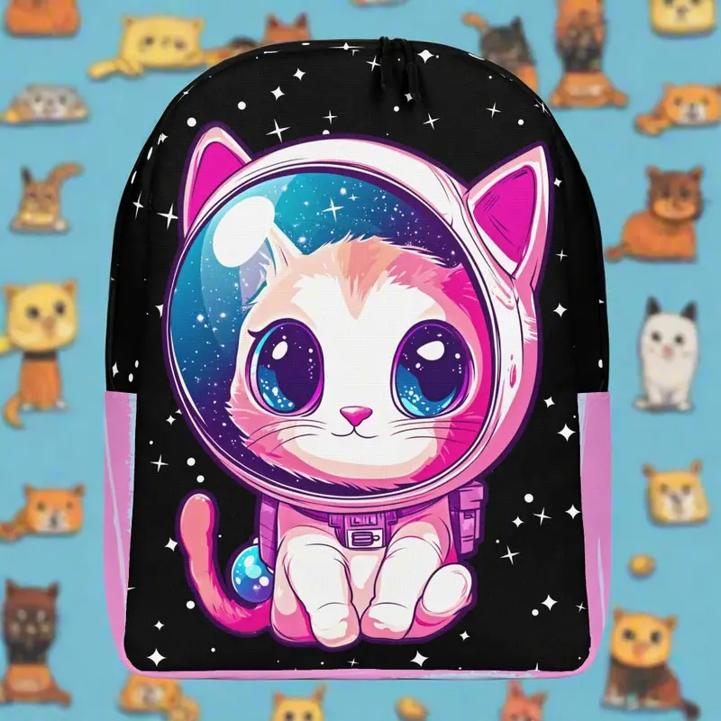Mochi The Astro Kitten - Minimalist Backpack 1