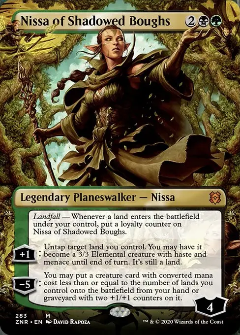 Nissa Of Shadowed Boughs (Borderless) [Zendikar Rising] 1