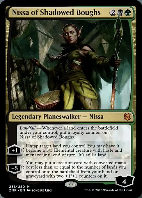 Nissa Of Shadowed Boughs [Zendikar Rising] 1