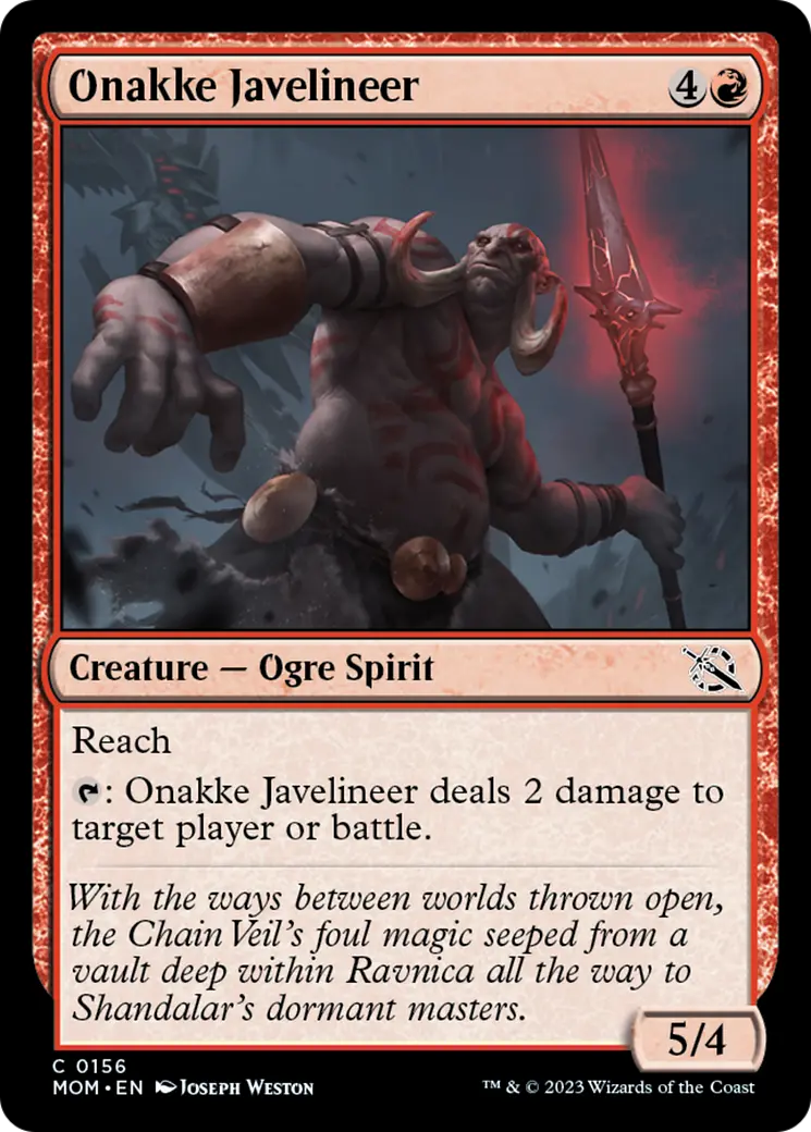 Onakke Javelineer [March Of The Machine] 1
