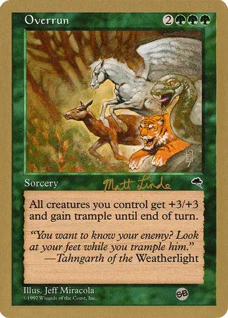 Overrun - 1999 Matt Linde (Tmp) (Sb) [World Championship Decks 1999] 1