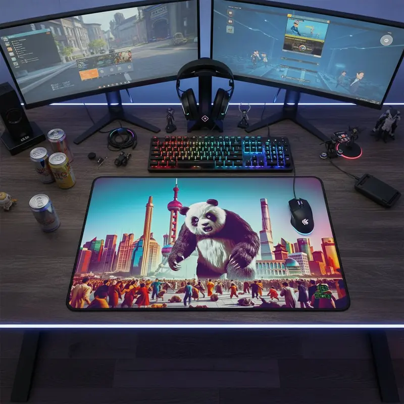 Pandaemonium In Pudong – Desk Mat 1