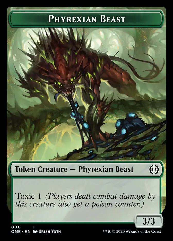 Phyrexian Beast Token [Phyrexia: All Will Be One Tokens] 1