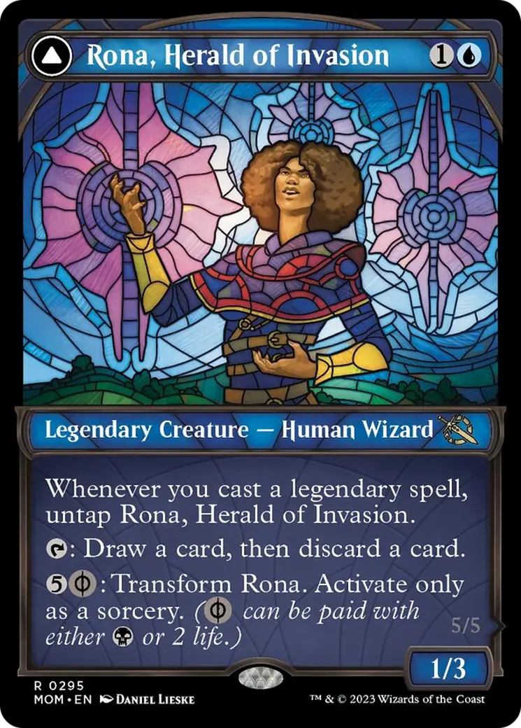 Rona, Herald Of Invasion // Rona, Tolarian Obliterator (Showcase Planar Booster Fun) [March Of The Machine] 1
