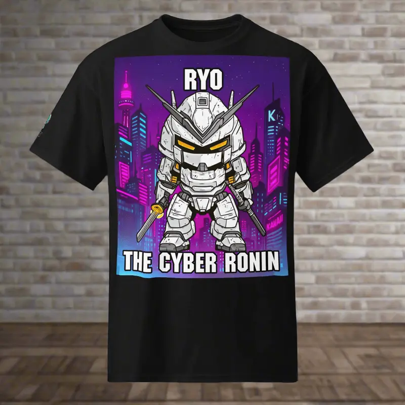 Ryo The Cyber Ronin - Unisex Dryblend T-Shirt 1