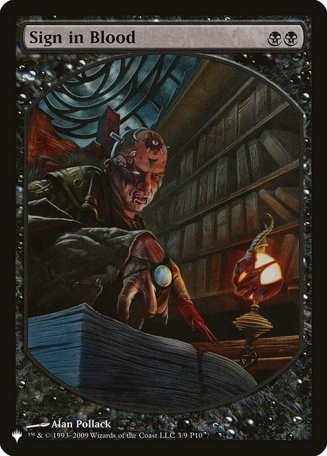 Sign In Blood [The List] 1