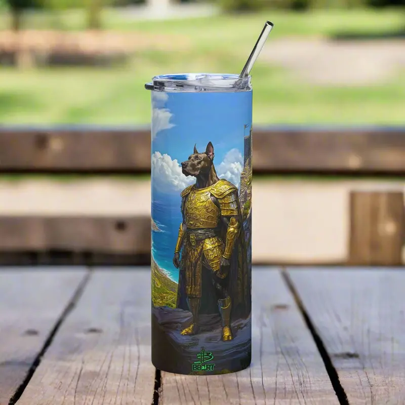 Sir Galathor The Great Dane Knight – Stainless Steel Tumbler 1