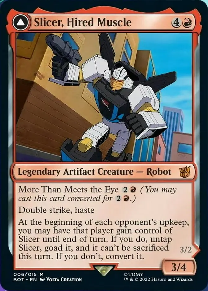 Slicer, Hired Muscle // Slicer, High-Speed Antagonist [Universes Beyond: Transformers] 1