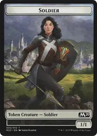 Soldier // Dinosaur Double-Sided Token [Magic Game Night 2019] 1