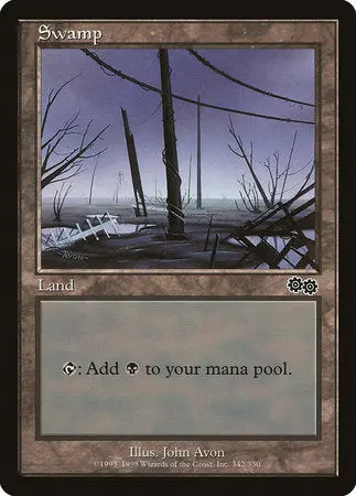 Swamp (342) [Urza's Saga] 1