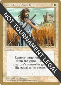 Swords To Plowshares - 1996 Shawn "Hammer" Regnier (4Ed) [World Championship Decks] 1