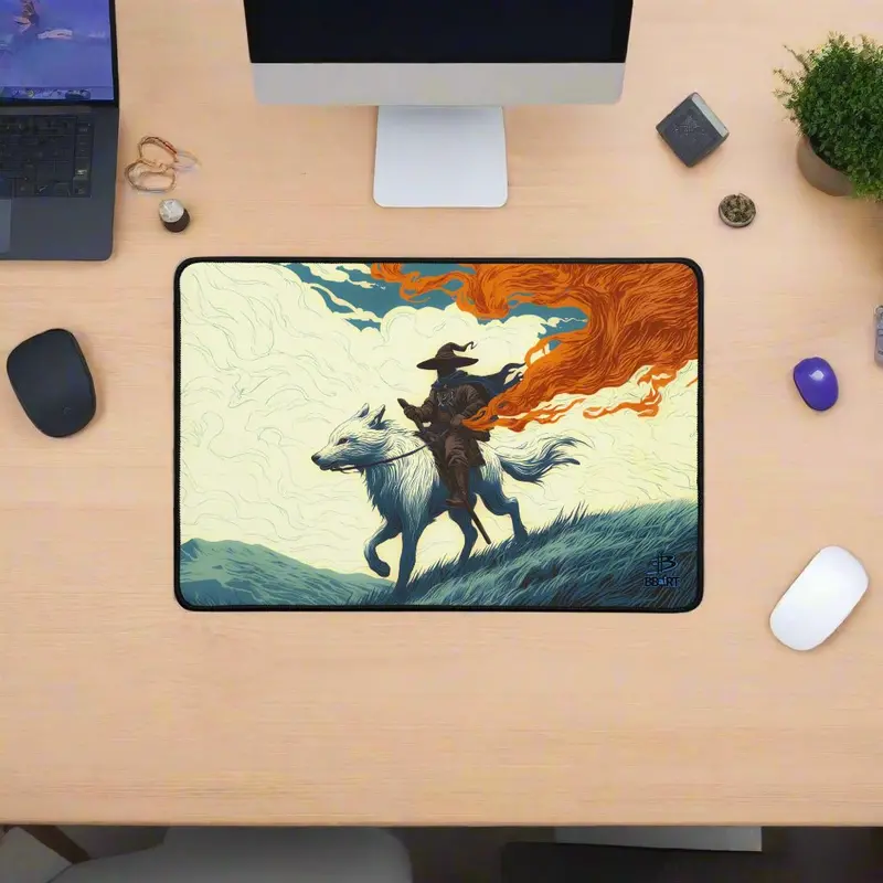 The Embertrail Rider Desk Mat - Legends Of The Veilrift 1