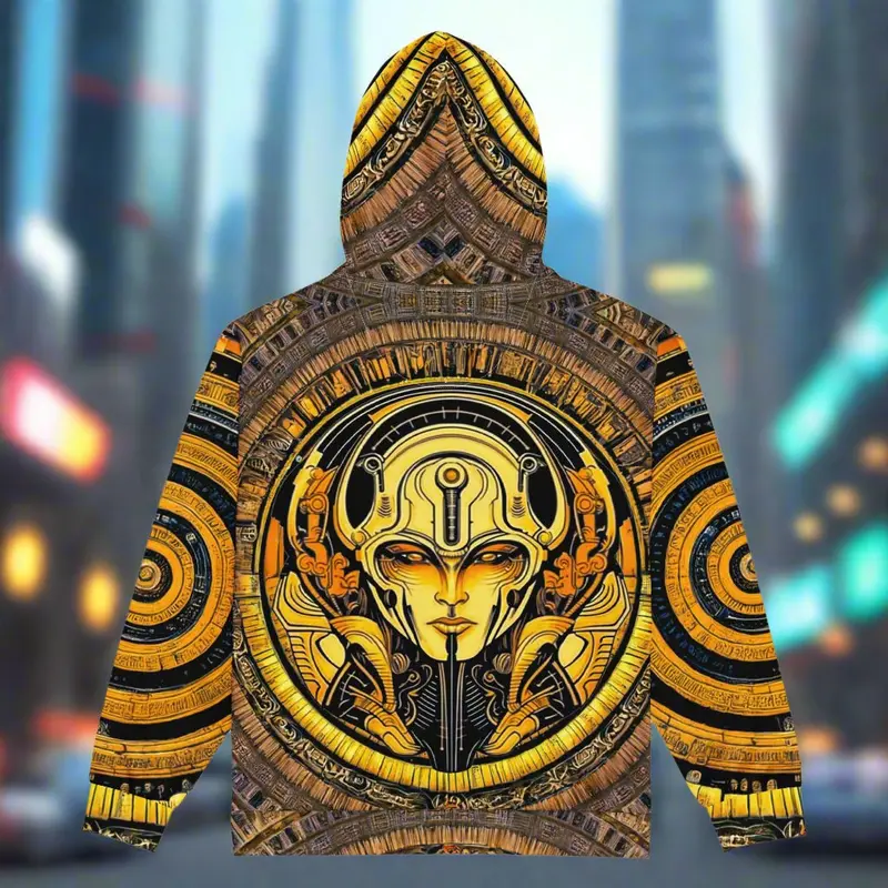 The Guardian's Mask: Alloyra - Unisex All-Over Print Zip Hoodie 1